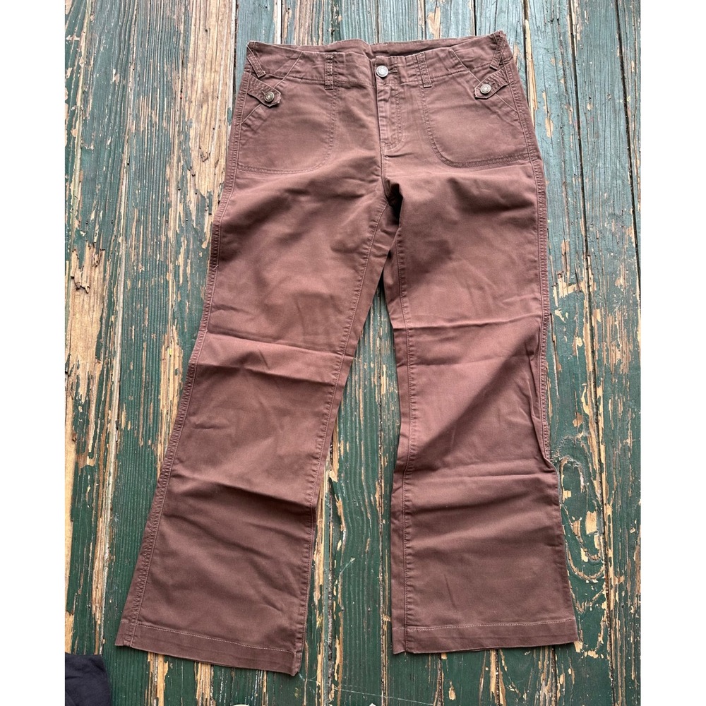 Faded Glory Womens Brown Bootcut Stretch Cotton Casual Trousers Pants Size 10